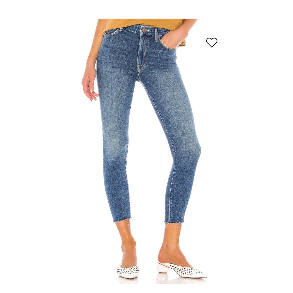 Mother high waisted ankle fray